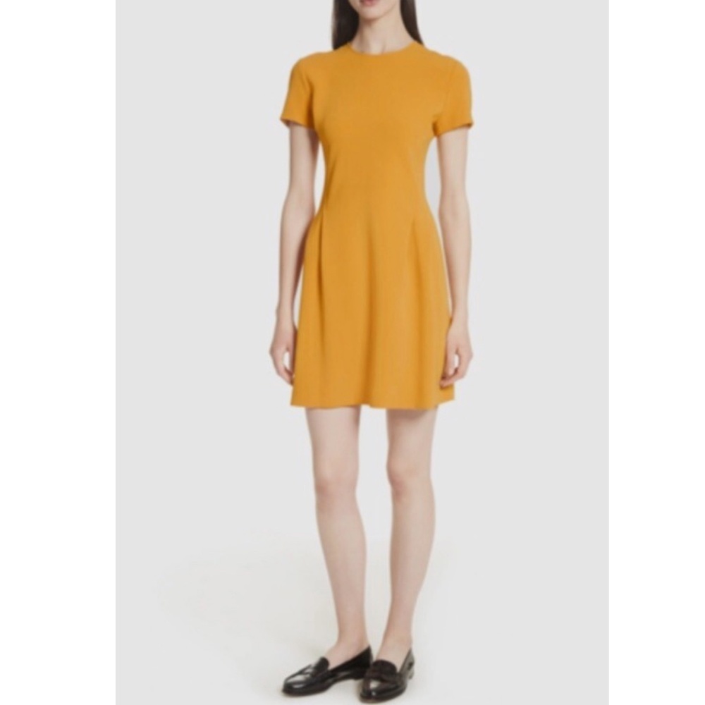 Theory Mustard Yellow Corset Mini Dress Size 8